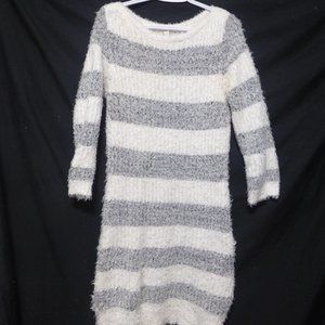 RIPE, size large, fluffy eyelash knit striped sweater dress, BNWOT